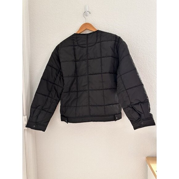 NWT Rebecca Minkoff Womens Quilted Puffer Jacket Size M‎ Collarless Black Preppy - Picture 3 of 14
